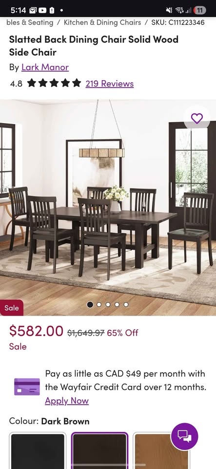 Lark Manor Dining Chairs (Set of 2) - Brand New - photo 5