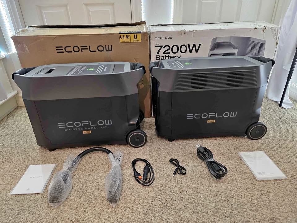 EcoFlow DELTA Pro + Smart Extra Battery (7.2 KWh) – Open Box