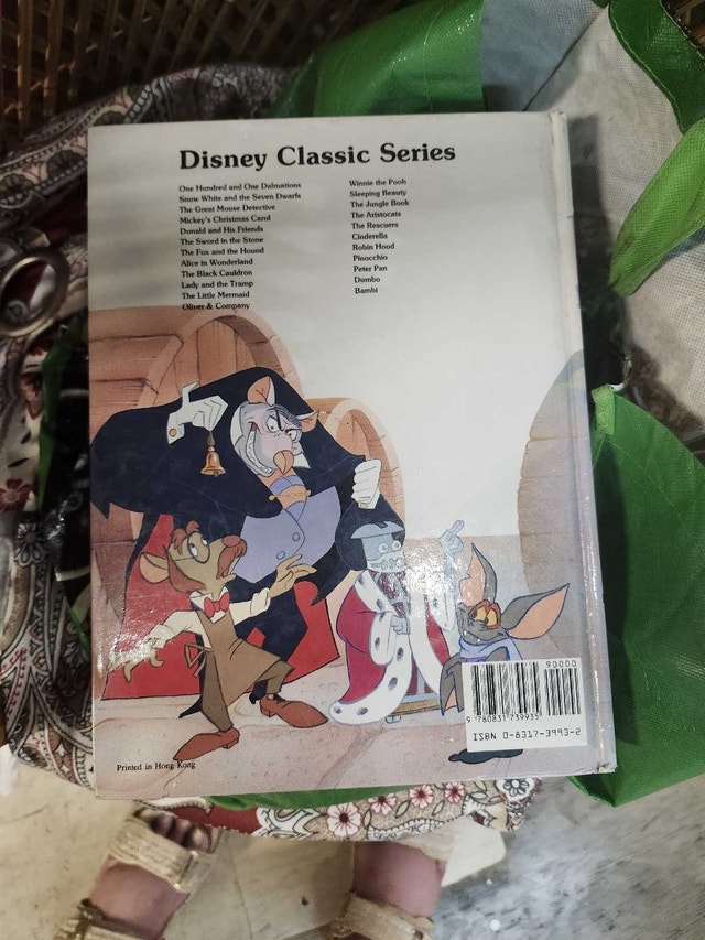 Walt Disney Great Mouse Detective Hardcover Book - photo 2