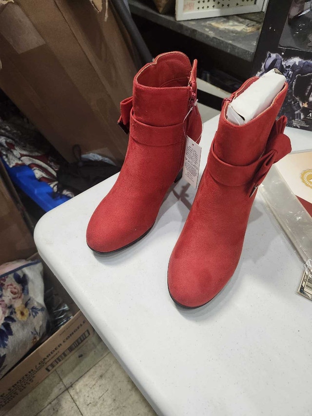 Red Heeled Boots - Size 6