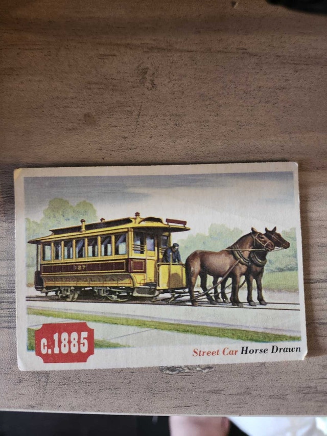 1885 Street Car Horse Drawn Trading Card