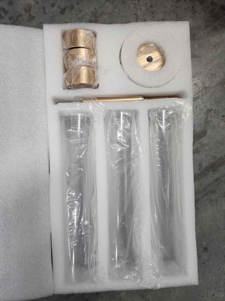 Glass Hurricane Candlestick Holders Gold Taper Candle Holder Tal - photo 5