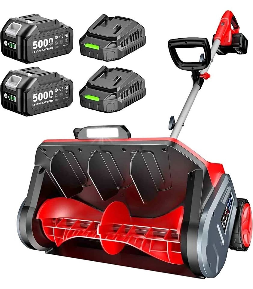 40V Brushless Electric Snow Shovel w/ Wheels