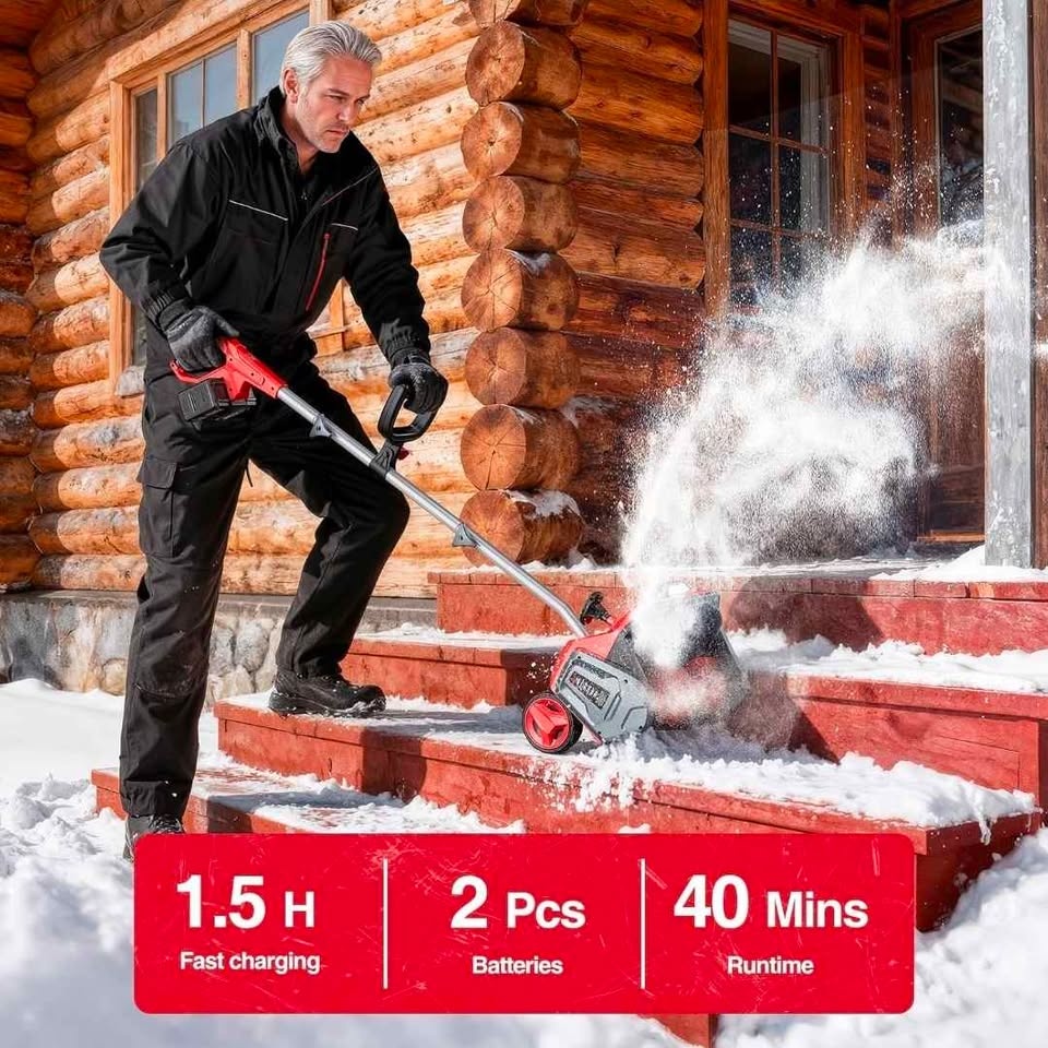 40V Brushless Electric Snow Shovel w/ Wheels - photo 3