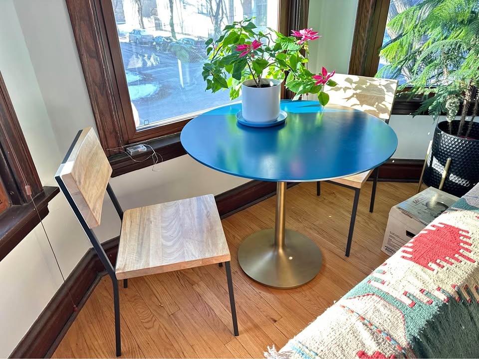 Modern Round Dining Table (36”) + Chairs - Cafe/Bistro Style