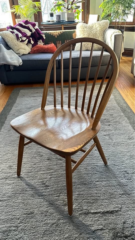 Solid Wood Windsor Dining Chairs - Set of 4 - photo 3