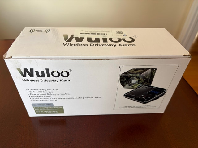 Wuloo Wireless Driveway Alarm System (2 Sensors) - BRAND NEW
