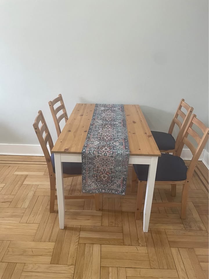 IKEA Solid Wood Dining Set & Kitchen Island + Extras - photo 3