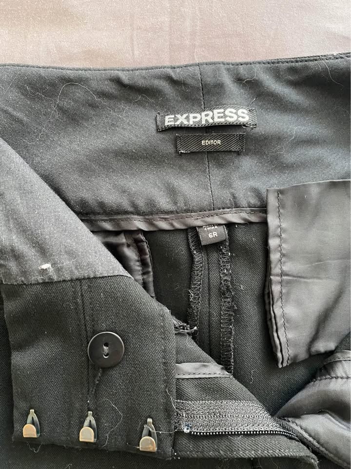 Express Women's Editor Pants - Black, Size 6 Regular - photo 3