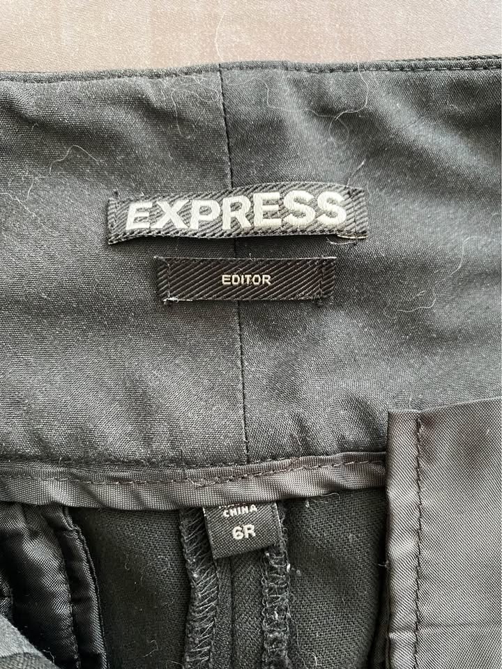Express Women's Editor Pants - Black, Size 6 Regular - photo 4