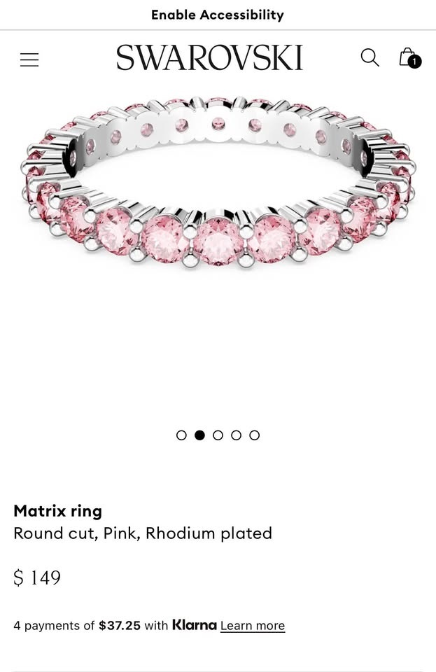Pink Matrix Ring (Swarovski) - photo 5