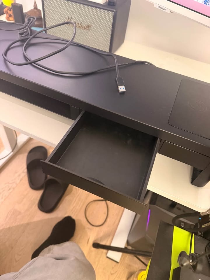 Like New 39” Desk Riser – USB Hub + Wireless Charger - photo 4