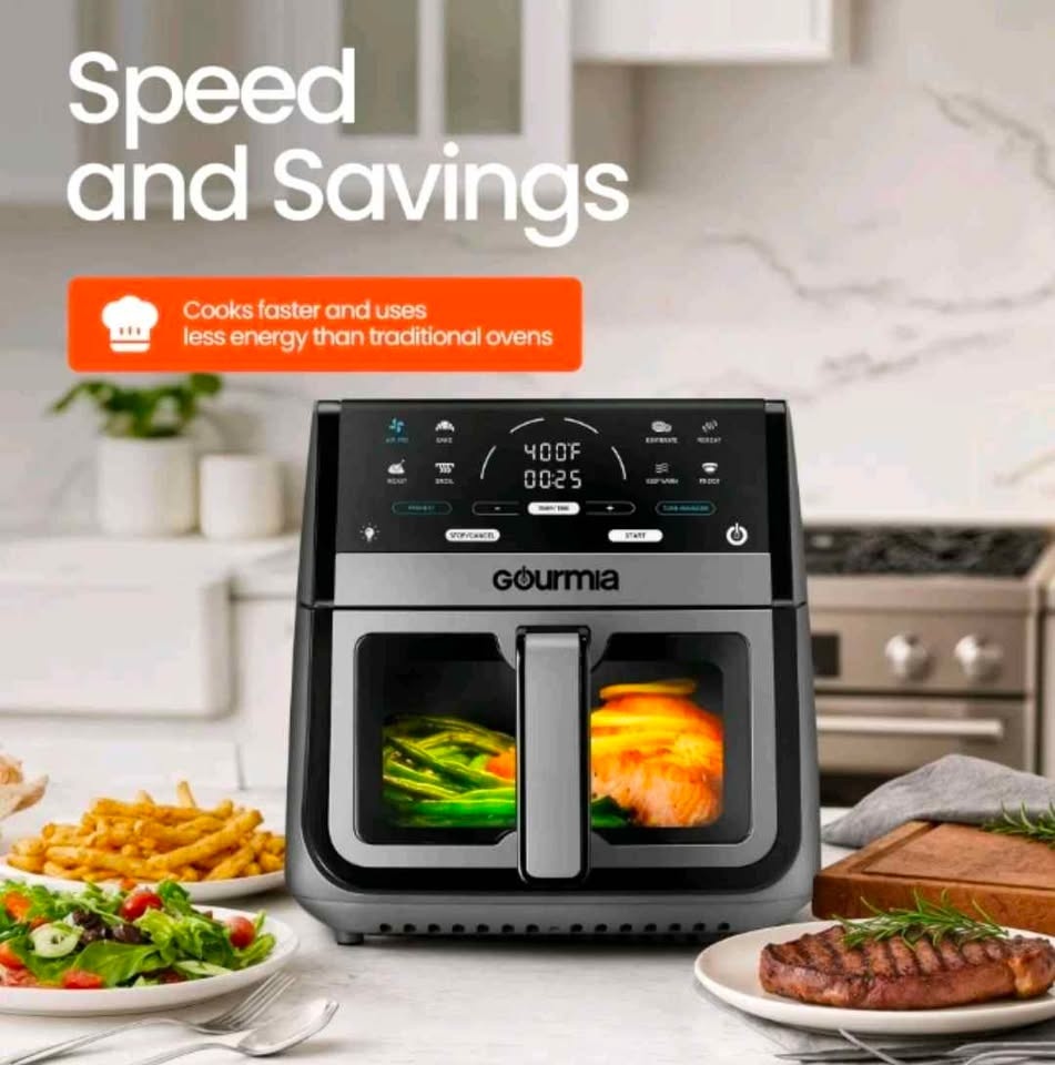 Gourmia 8 Qt Digital Window Air Fryer - Open Box - photo 4