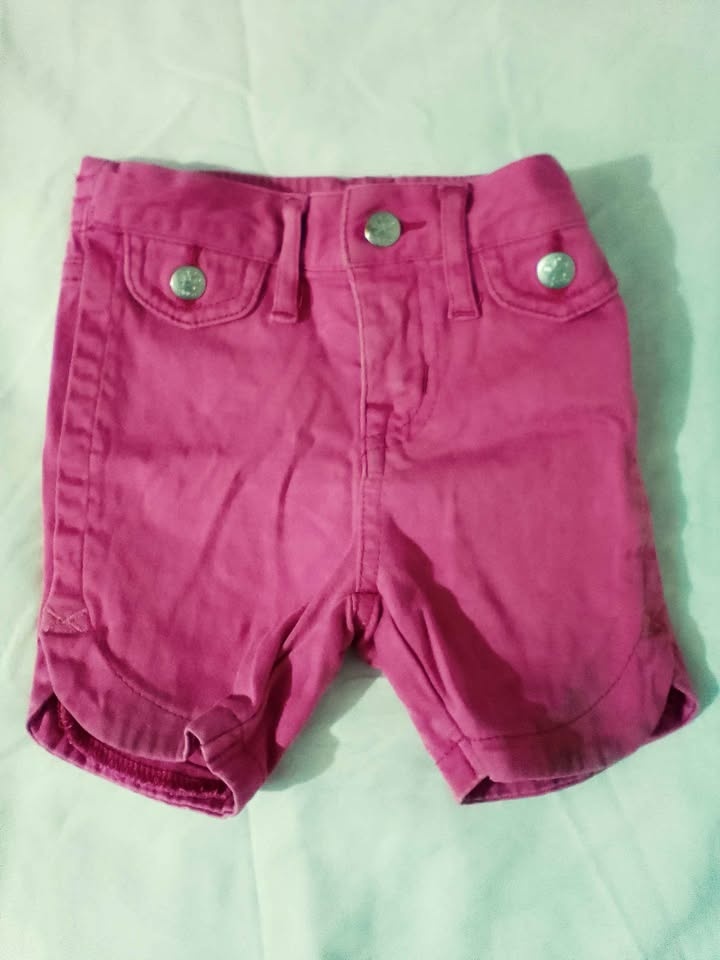 Baby Girl Striped Tee & Pink Shorts Outfit - photo 5