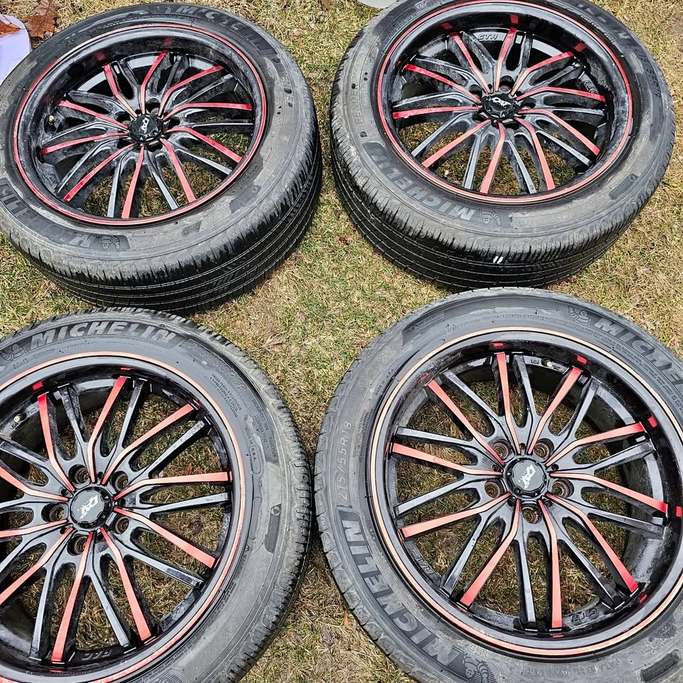 215/55/18 Michelin Tires with Dai Alloy Rims 5x114.3