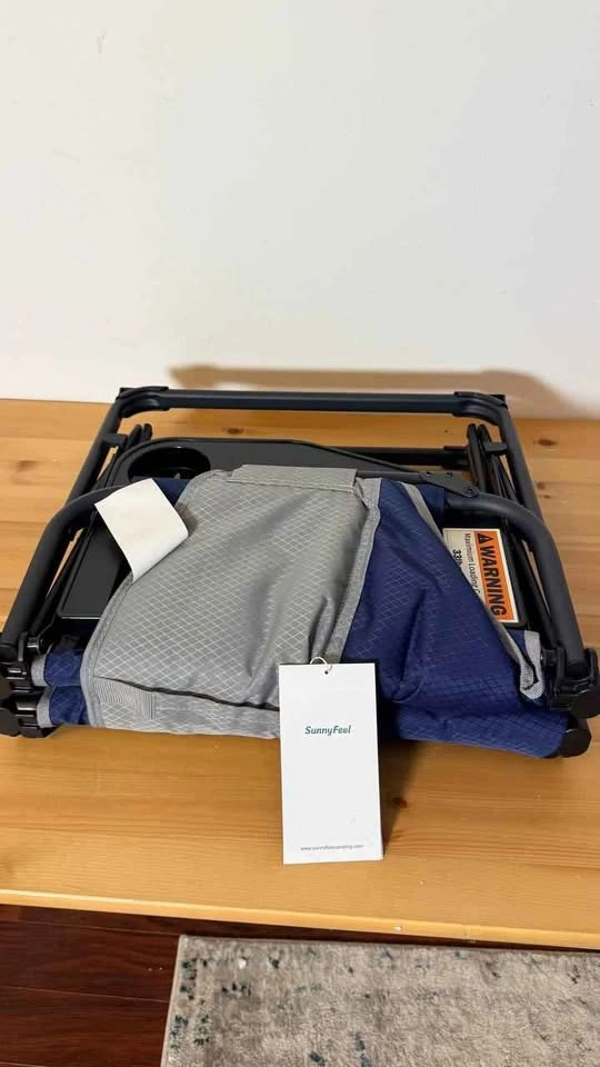 SunnyFeel Heated Camping Director's Chair w/ Side Table - photo 2
