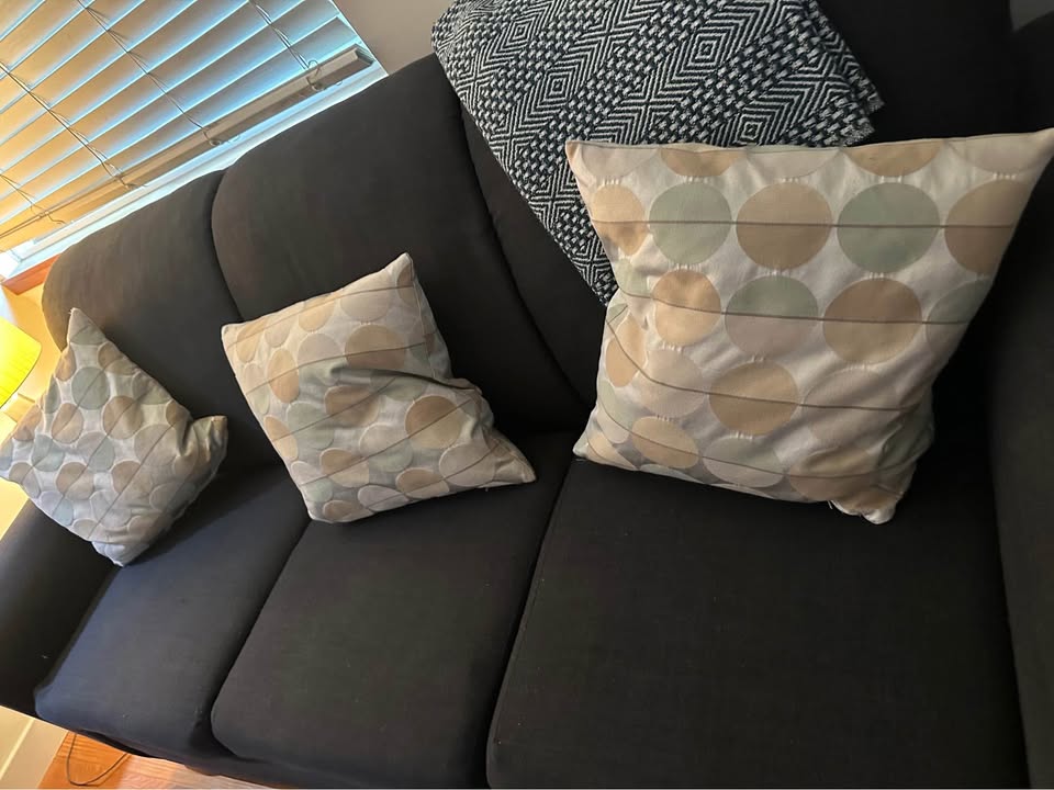 Blue 3 Seater Sofa - photo 2