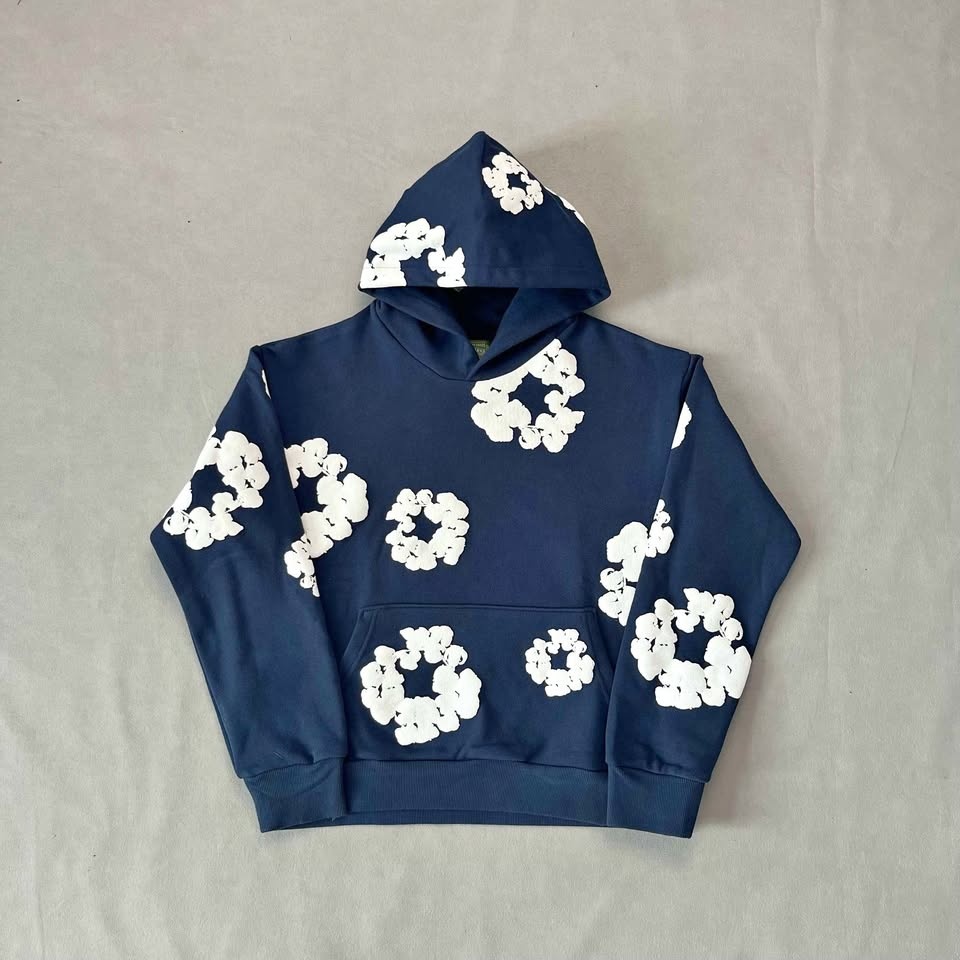 Navy Blue Denim Tears Hoodie