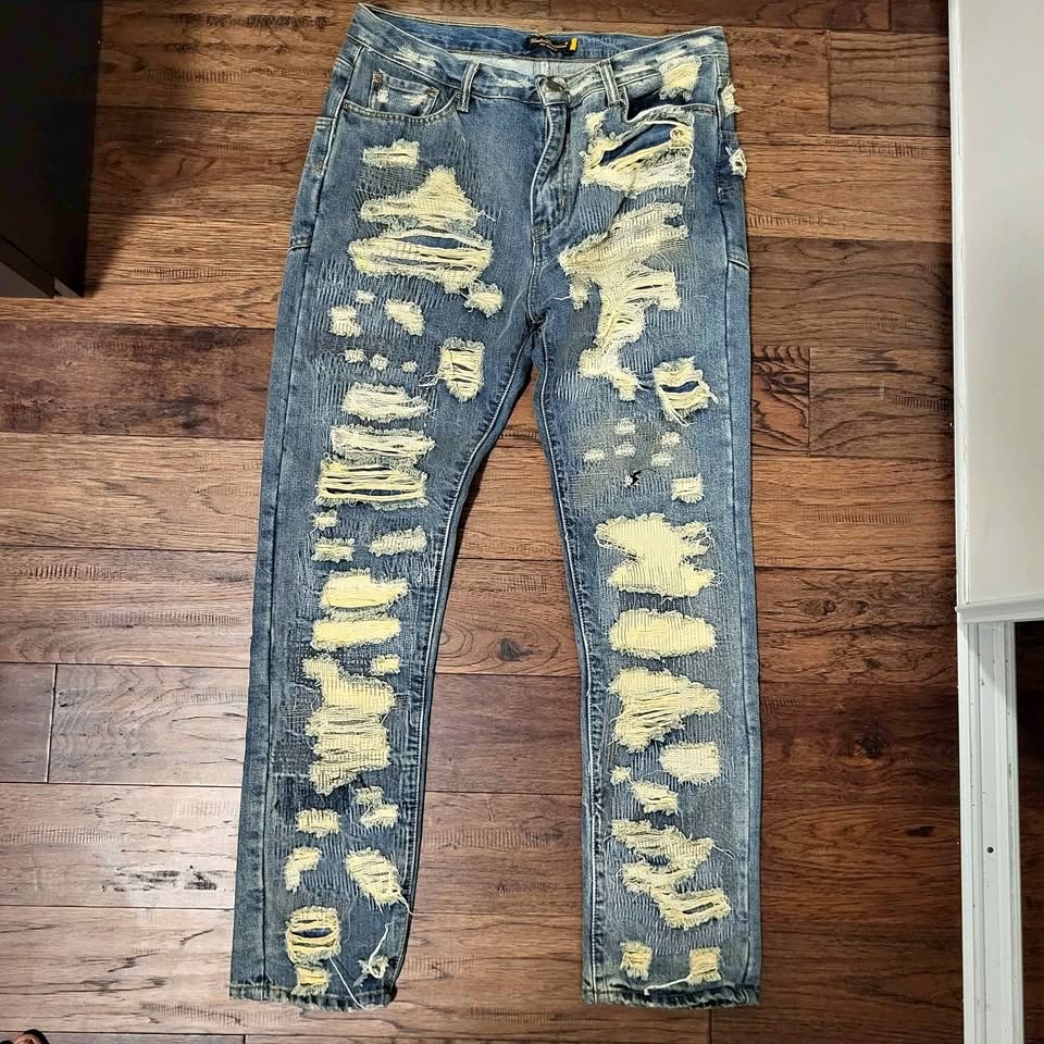 UnderCoverism Straight-Legged Ripped Jeans