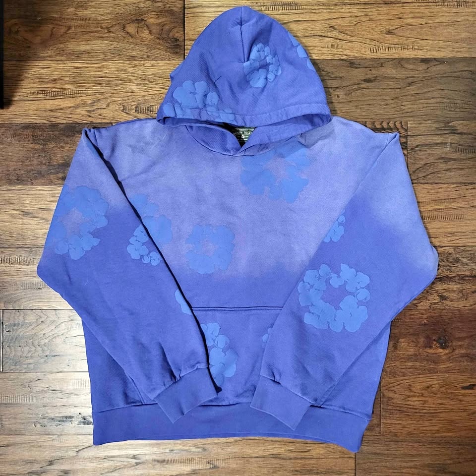 Denim Tears Mono Washed Blue Hoodie