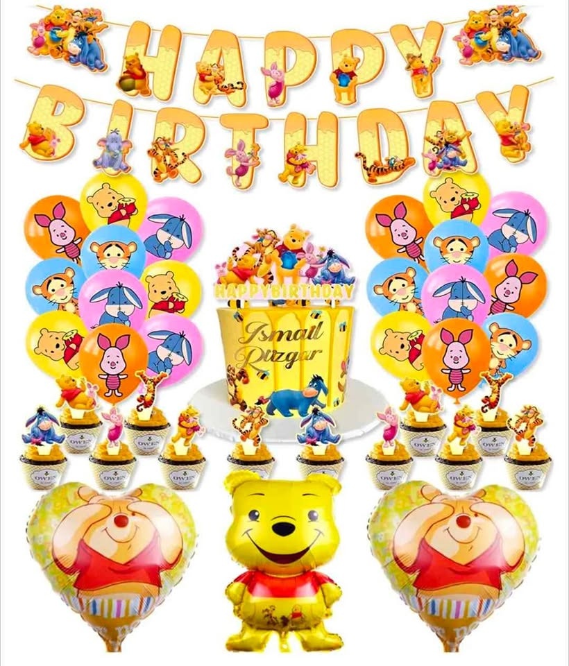 Brand New Winnie the Pooh Birthday Decorations Kit