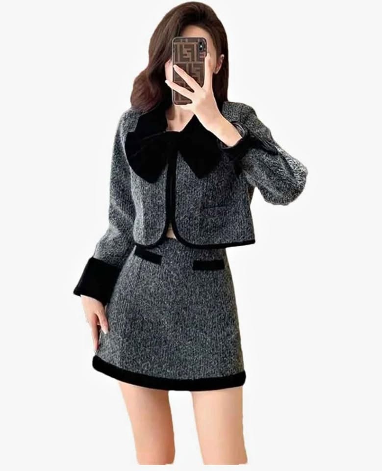 New 2 pcs vintage blazer and skirt set