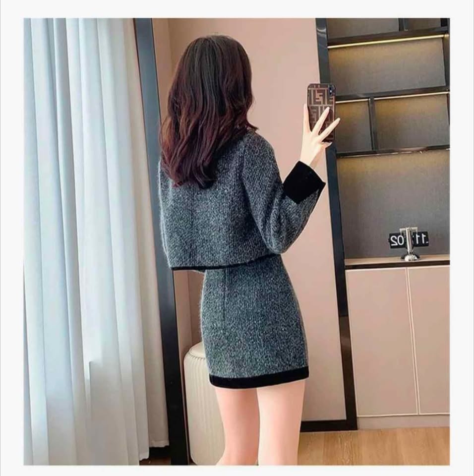 New 2 pcs vintage blazer and skirt set - photo 2