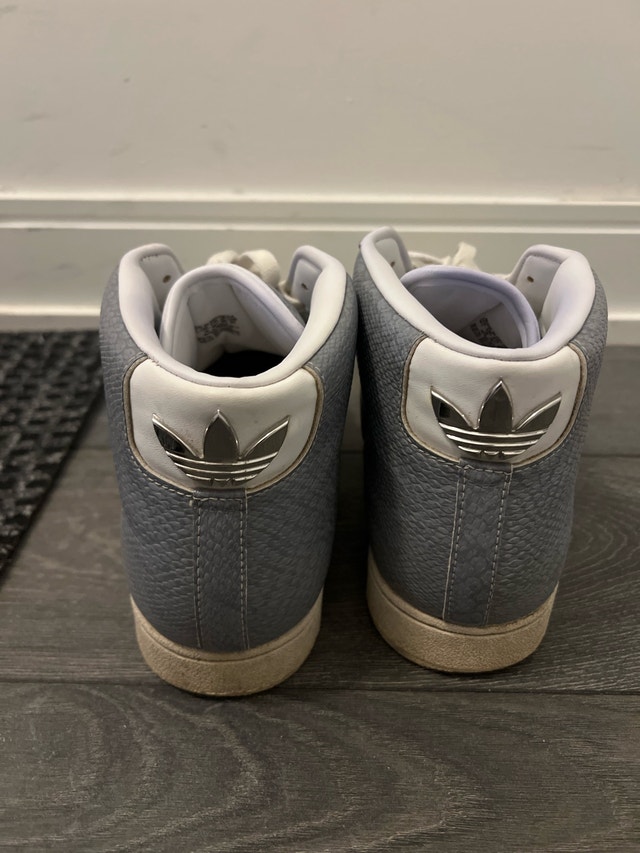 Size 10.5 Adidas Pro Model Grey Snakeskin High-Top Sneakers - photo 3