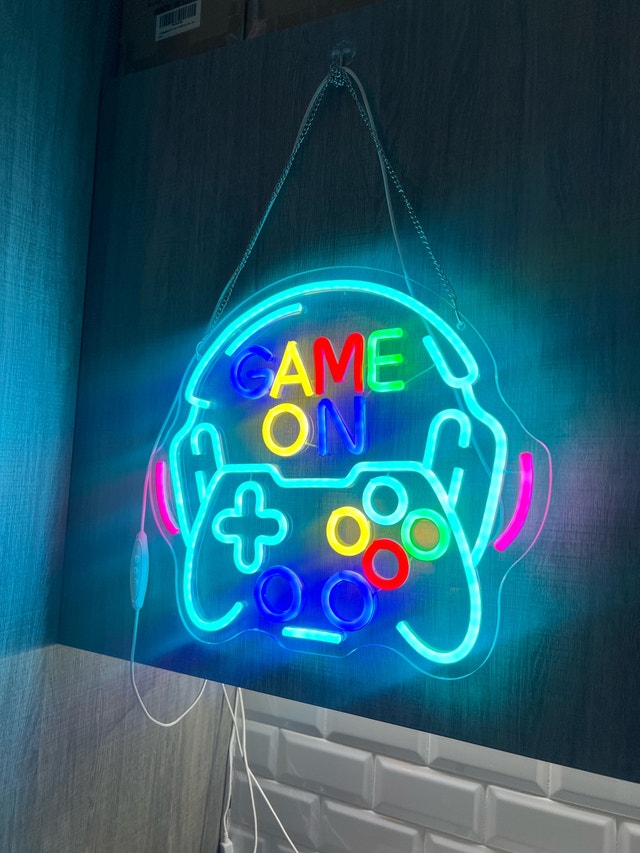 Neon Game On Sign - photo 2