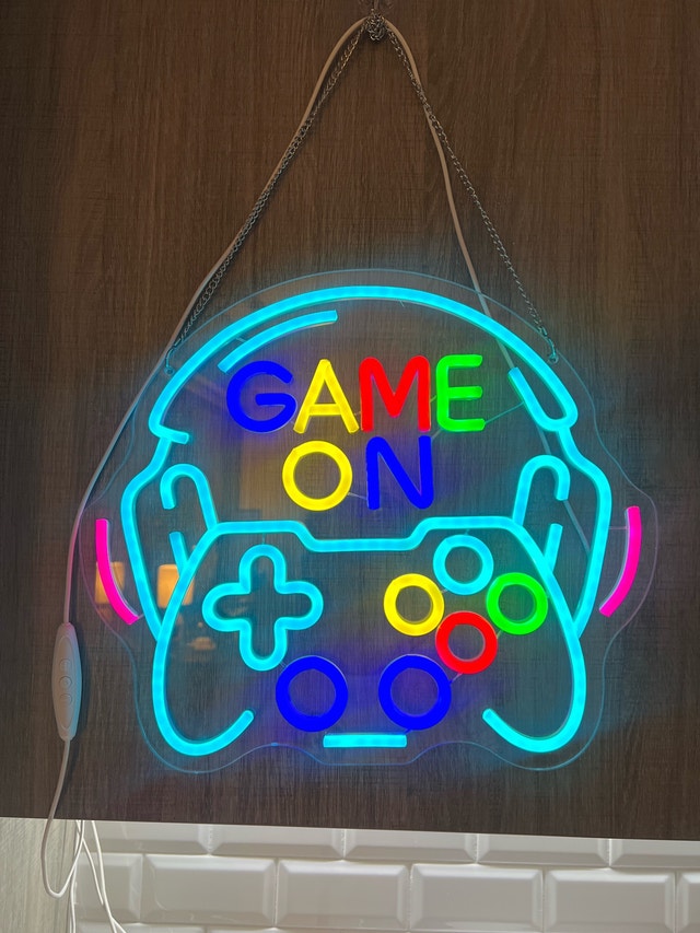 Neon Game On Sign - photo 3