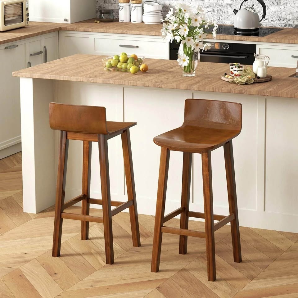 Solid Wood Bar Stools Set of 2 - photo 3
