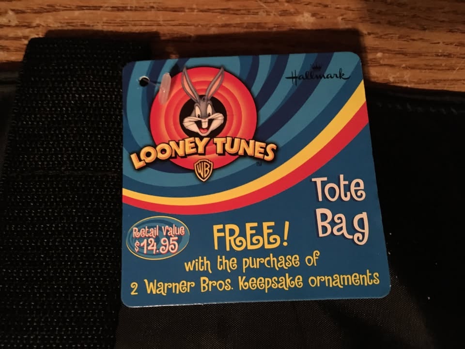 Vintage Looney Tunes Black Zippered Tote Bag - photo 3