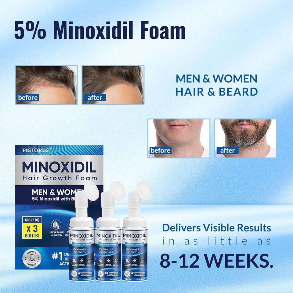 5% Minoxidil Foam 3PCS, for men & women - photo 4