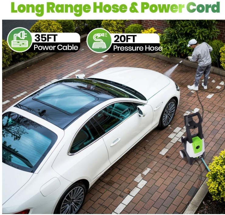 Pressure Washer 3500 PSI w/ Adjustable Spray Nozzle, 55ft Hose - photo 3