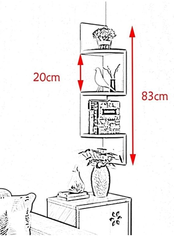 Storage Racks Wall Shelves Floating Shelf Corner - photo 2