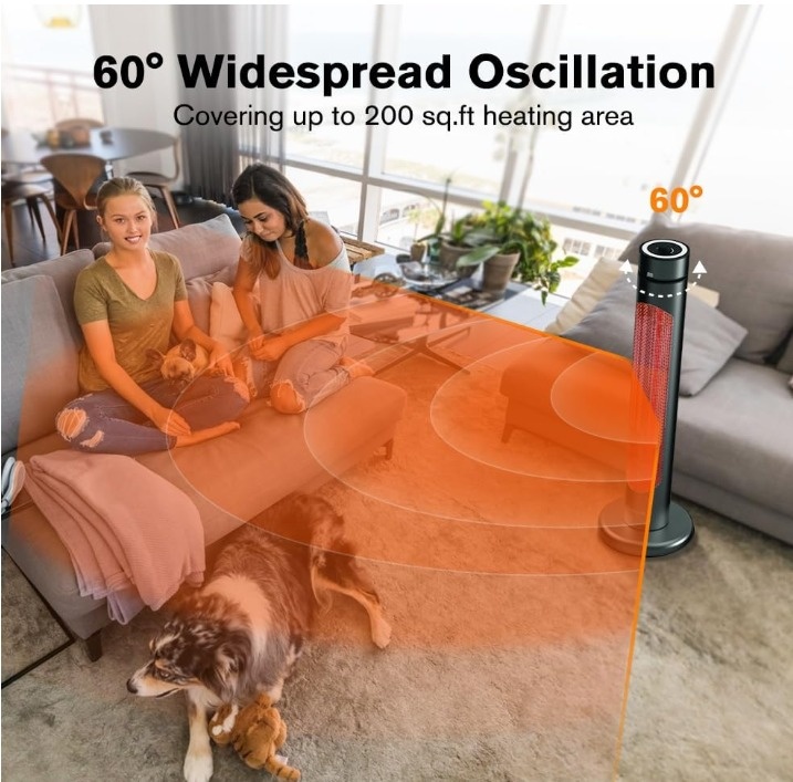1500W Electric Infrared Patio Heater with Remote - photo 3