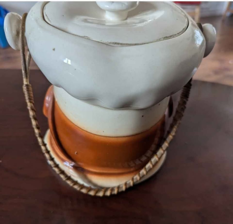 🏆 RARE - Mid Century Chef Head Ceramic Cookie Jar - photo 2