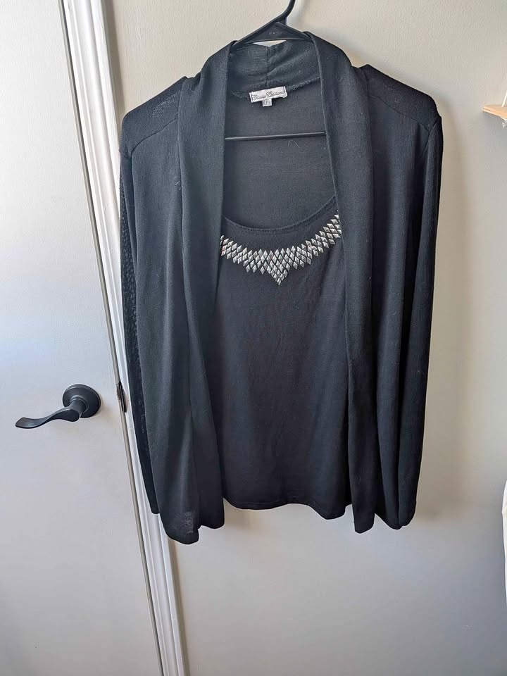 🏆Vintage cardigan attached top