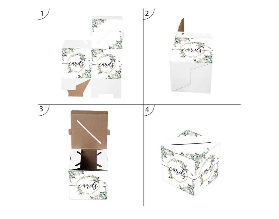 🏆new greenery themed card box for money or gift cards for w - photo 3
