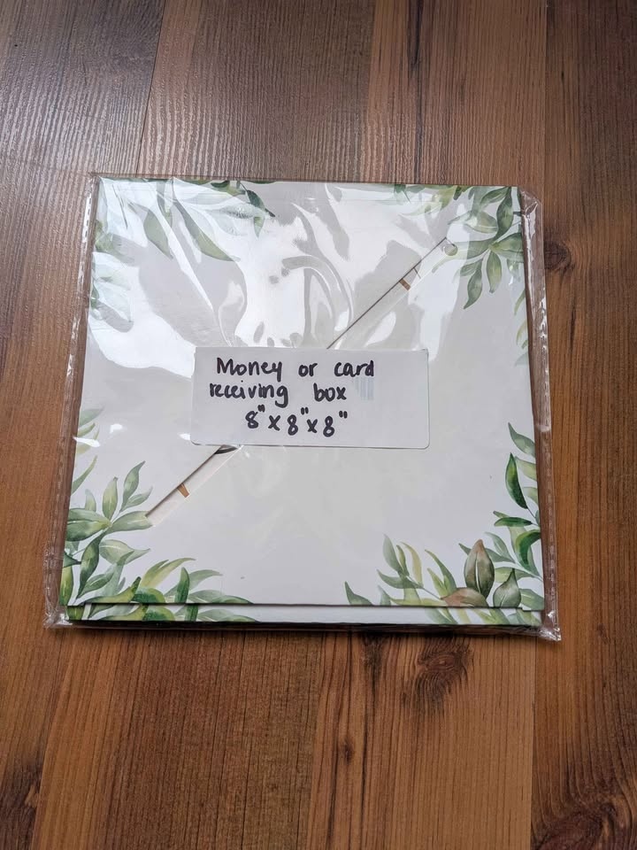 🏆new greenery themed card box for money or gift cards for w - photo 5