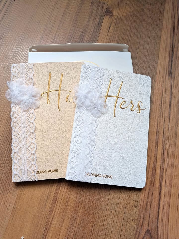🏆New set of 2 his and hers vows book for wedding