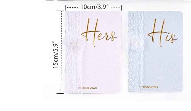 🏆New set of 2 his and hers vows book for wedding - photo 3