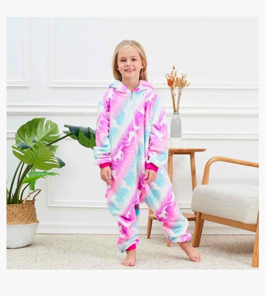 🏆 Unicorn Plush Onesie with Matching Doll Onesie (3T-4T) - photo 2