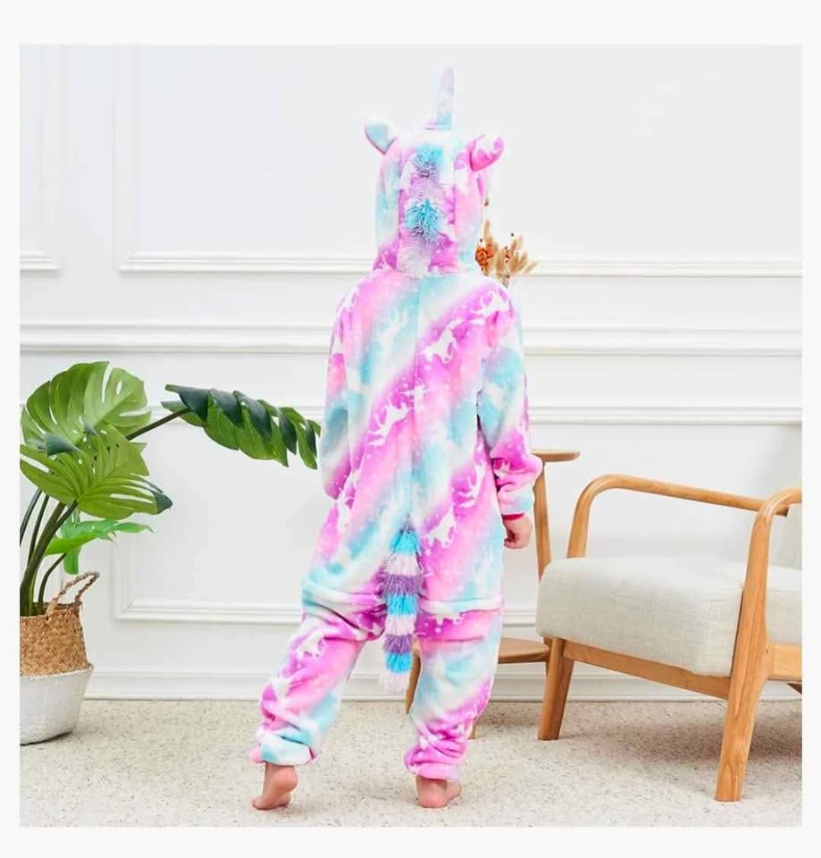 🏆 Unicorn Plush Onesie with Matching Doll Onesie (3T-4T) - photo 3