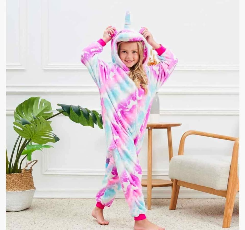 🏆 Unicorn Plush Onesie with Matching Doll Onesie (3T-4T) - photo 4
