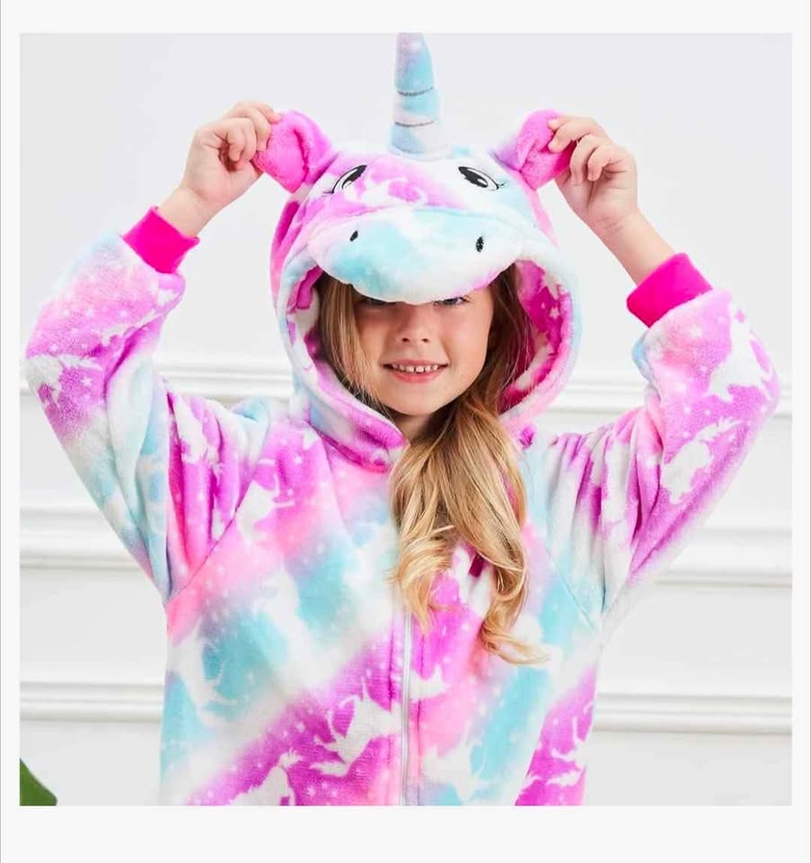 🏆 Unicorn Plush Onesie with Matching Doll Onesie (3T-4T) - photo 5