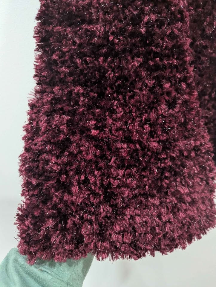 🏆 70s Vintage Plush supercozy burgundy scarf - photo 2