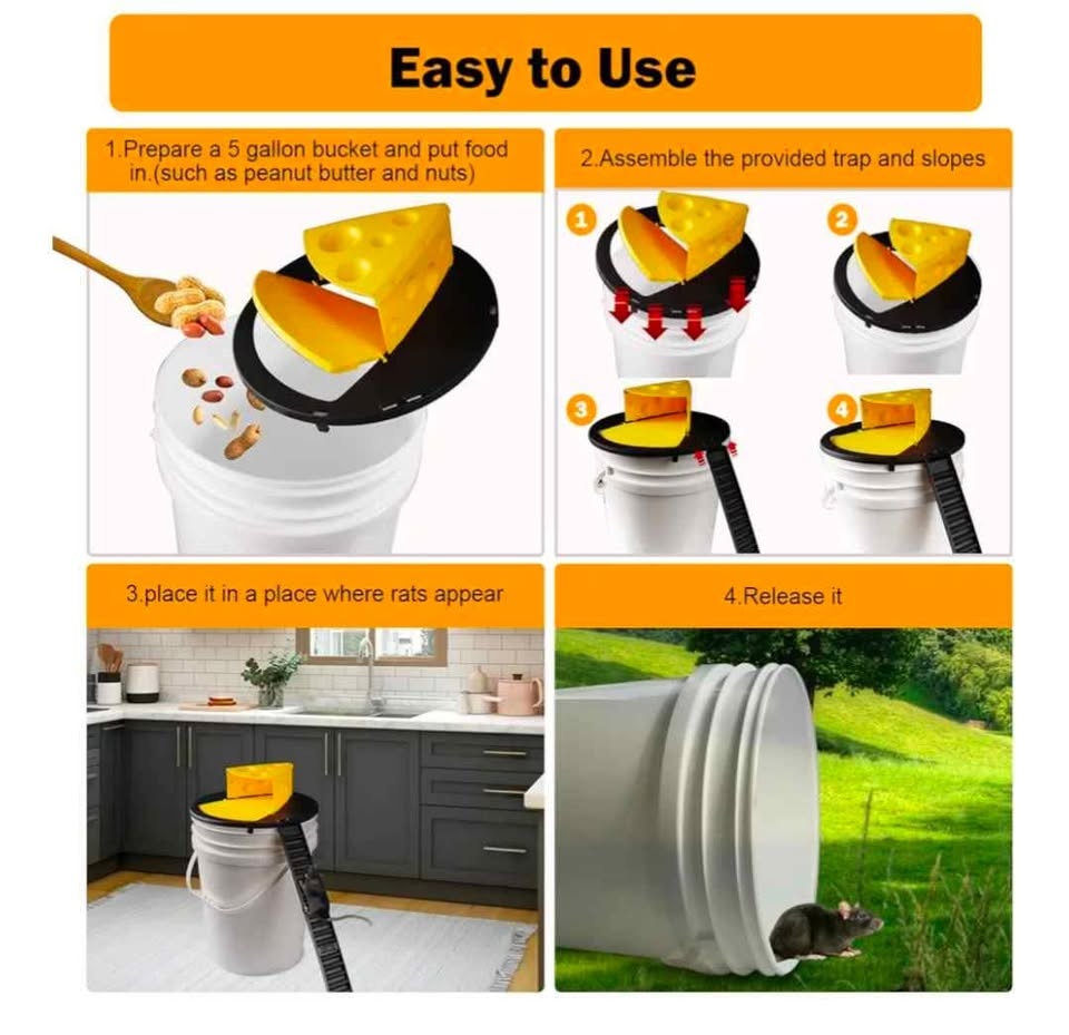 🏆 New Automatic Humane Mouse Trap Lid ONLY - photo 3