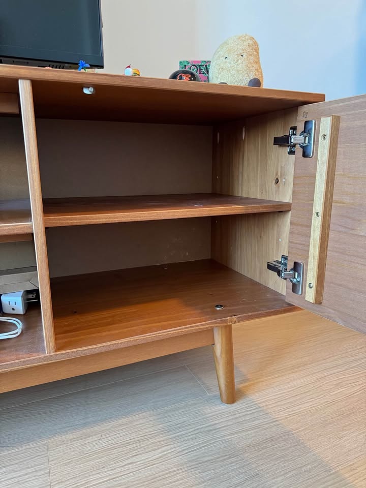 TV Cabinet 70" Solid Wood 2 Doors - photo 4