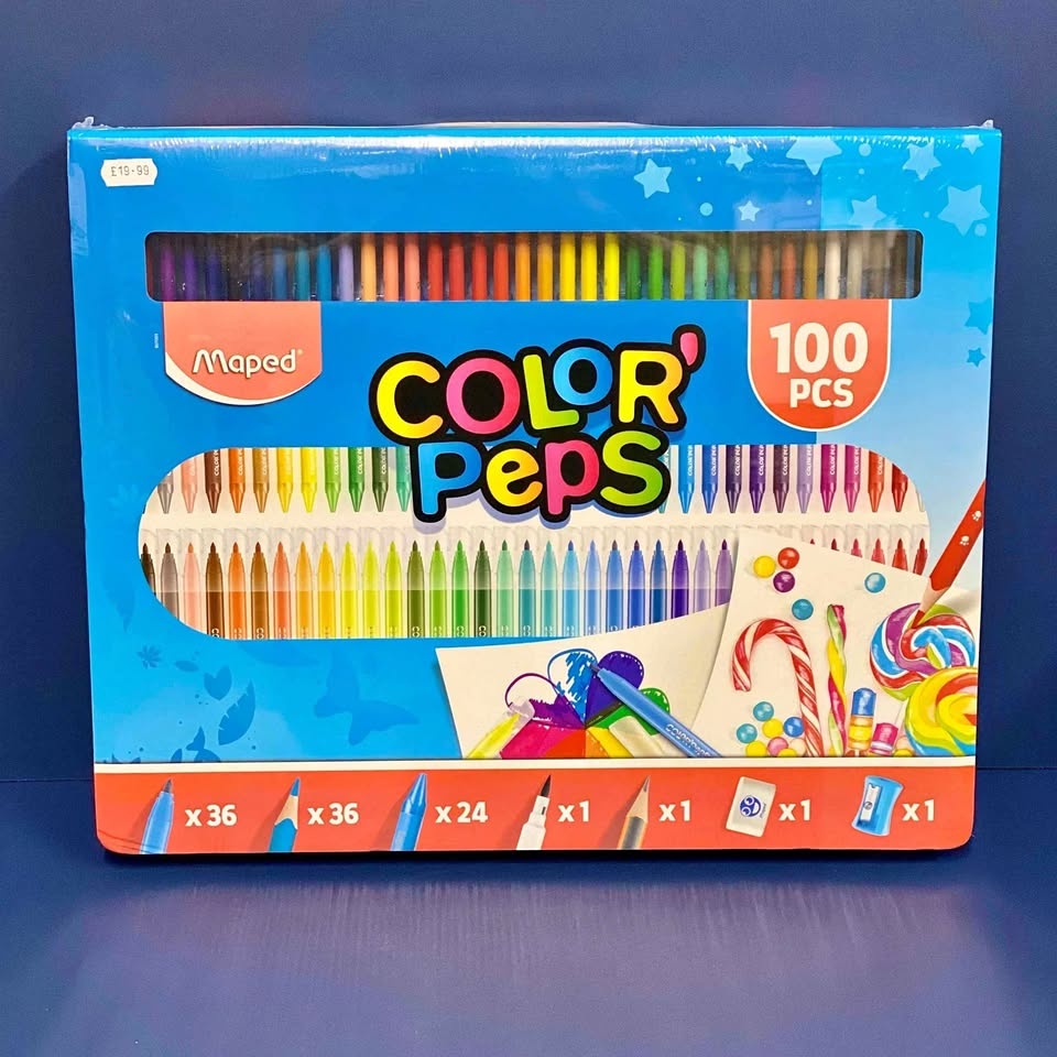 Brand New Maped Color Peps Colouring 100 Piece Art Set